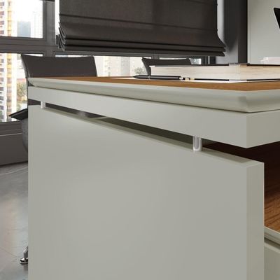 Conjunto De Escritório Office 2 Peças Mesa Armário Alto Tund - Fendi E Freijó Fendi E Freijó