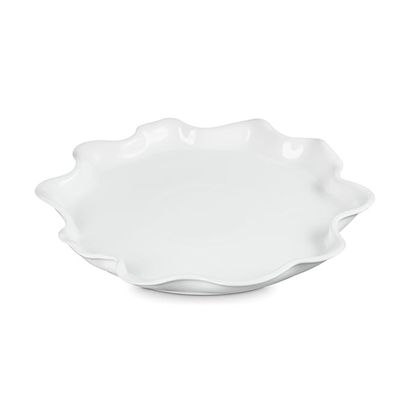 PRATO RUFFLE LE CREUSET 36CM EM CERÂMICA BRANCO 80617360100099