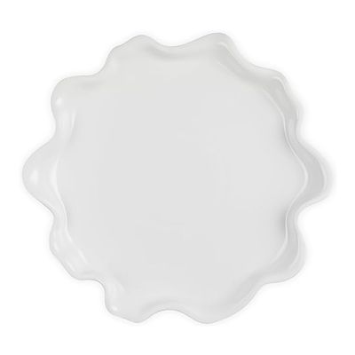 PRATO RUFFLE LE CREUSET 36CM EM CERÂMICA BRANCO 80617360100099