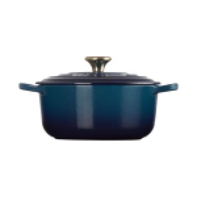 PANELA REDONDA LE CREUSET 20CM SIGNATURE FERRO ESMALTADO AZUL AGAVE 21177204220450