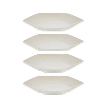 KIT LE CREUSET 4 PRATOS HEXAGON EM CERÂMICA 21CM MERINGUE