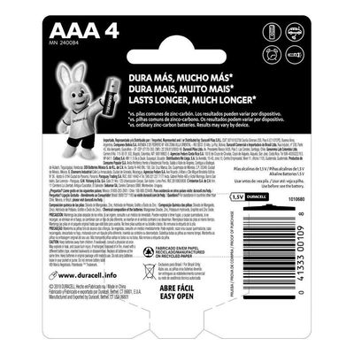Pilha Alcalina Aaa 1,5v Duracell C-4
