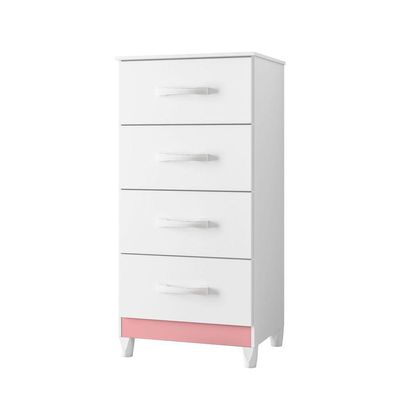 Cômoda Mobi Biflex Branco Fosco Liso-rosa Matte - Albatroz Móveis