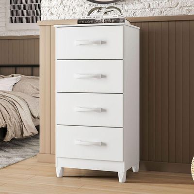Cômoda Mobi Biflex Branco Fosco Liso-rosa Matte - Albatroz Móveis