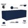 Calçadeira Recamier Baú Para Cama De Casal King Dália 195x50 cm W01 Suede Azul Marinho - Lyam