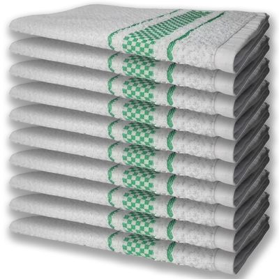 10 Panos de Prato Atoalhado Felpudo Premium Verde