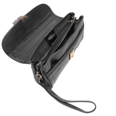 Capanga Pasta De Mão Masculina Couro Bennesh 7053 Preto