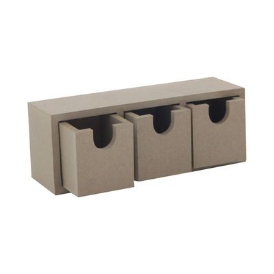 Gaveteiro Triplo Le Mdf 19x6x7cm