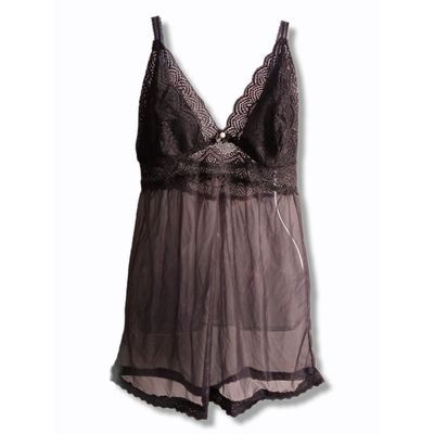 CAMISOLA PLUS SIZE  DOLCE SEDUTTI EM RENDA BLACK D60 46 / Preto