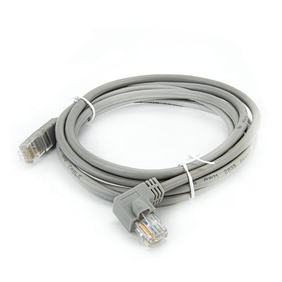 Cabo de Rede Cat5e Plug 90° Graus para Lateral - 1 Metro