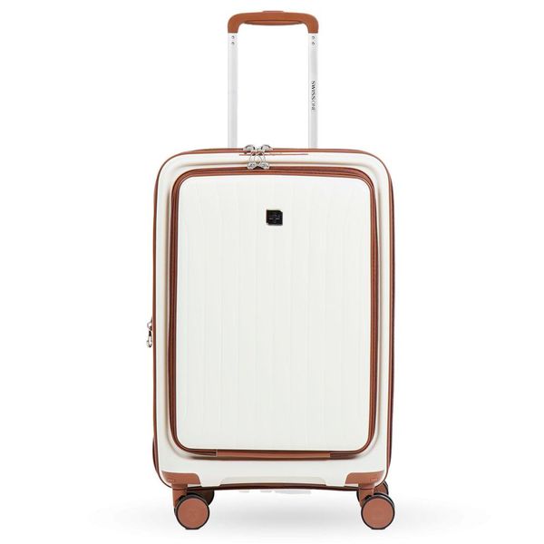 Mala de Bordo 10 Kg Polipropileno 4 Rodas Swiss One Topázio Off White P / Off white