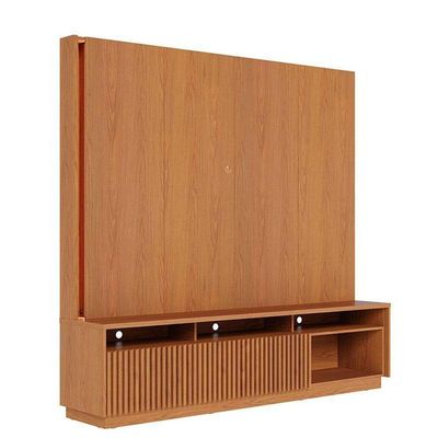 Estante Home Theater Jordão Freijó Com Mesa De Centro Jeri Freijó Off White - Colibri