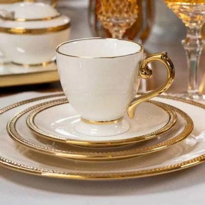 Conjunto 06 Xícaras De Cafezinho De Porcelana Paddy Branco 90ml Wolff