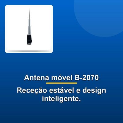 Antena Móvel Aquário B-2070 Bobina Base Px Haste Dobrável