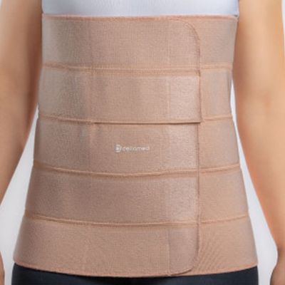 Faixa Abdominal 5 Painéis Ortho Care Dellamed G / Bege