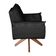 Poltrona Cadeira Glamour Opala Com Base Giratória 30cm Em Madeira preto