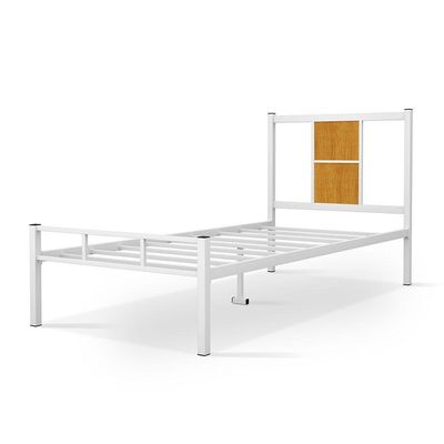 Cama Infanto Juvenil Solteiro Ravena Klm Store Branco/canela