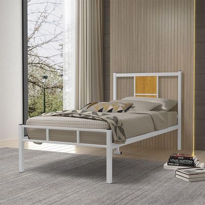 Cama Infanto Juvenil Solteiro Ravena Klm Store Branco/canela