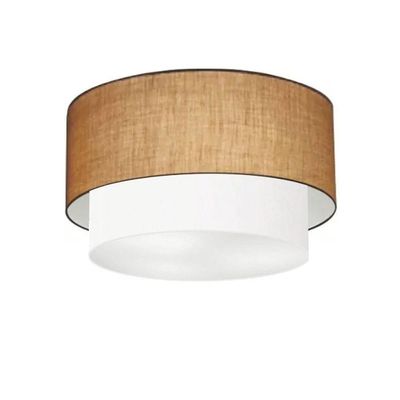 Plafon Para Corredor Cilíndrico Sc-3045 Cúpula Cor Palha Branco