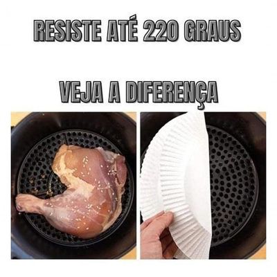 Forro De Papel 100 Unidades Tapete Forma Kit Airfryer Microondas Forno