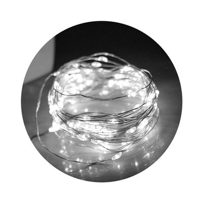Pisca De Led Rolha P- Garrafa Fio De Fada 20l 2 Metros Bateria Cores Branco