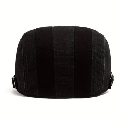 Boina Italiana Casual Basica Design Liso Geométrico Unissex Ajustável Preto