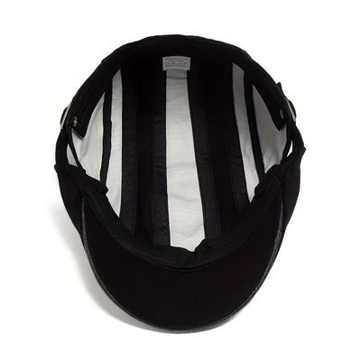 Boina Italiana Casual Basica Design Liso Geométrico Unissex Ajustável Preto