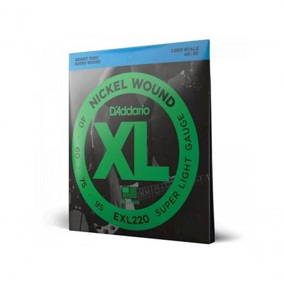 Encordoamento Baixo 4 Cordas .040-.095 Xl Nickel Exl220 D