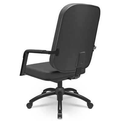 Cadeira De Escritório Giratória Com Braço Preta Magno P03 Crepe Preto - Lyam Decor