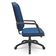 Cadeira De Escritório Giratória Com Braço Preta Magno P03 Crepe Azul - Lyam Decor