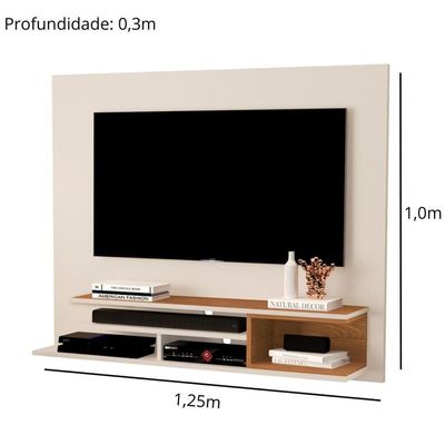 Painel Londres - Mdp-mdf 1 Porta E 1 Gaveta Off White-nature - Movelove