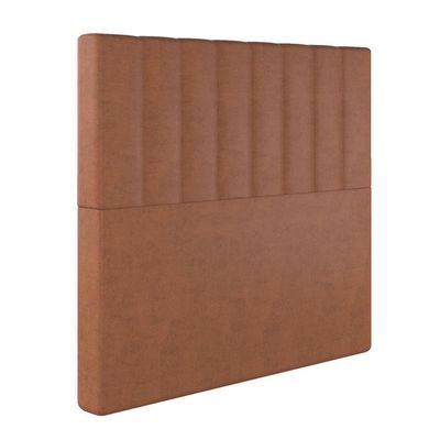 Cabeceira Estofada Casal 140 Cm Esmeralda Veludo Terracota