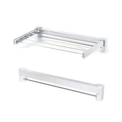 Varal Retrátil Branco Dobrável 5 Varetas 70cm X 37cm 5 Kilos