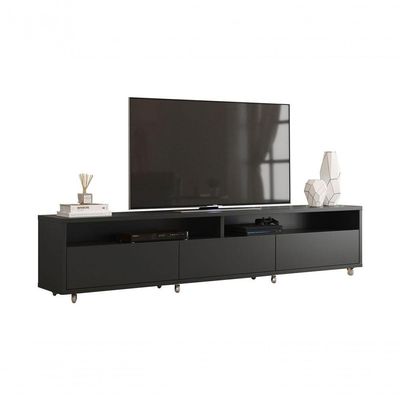 Rack Bancada Para Tv Aspen 1.8 Preto - Moveisaqui
