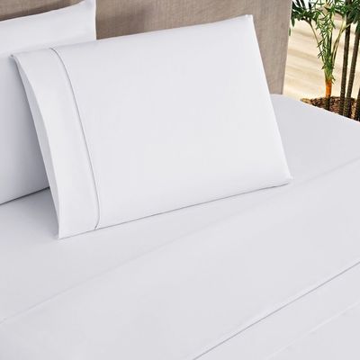 Jogo De Cama Solteiro Elegance 180 Fios 03 Peças - Branco