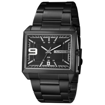 Relógio Lince Masculino Ref:Mqn4752l46 P2px Retangular Black