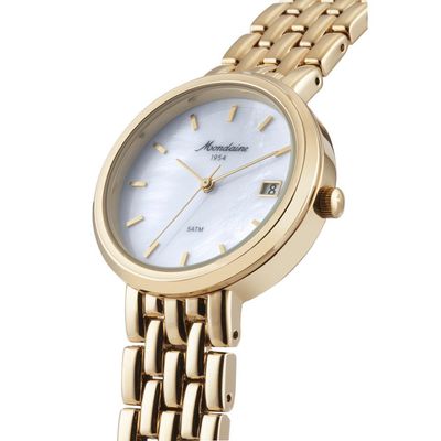 Relogio Mondaine Feminino Ref: 32937lpmvdm1 Clássico Dourado 1954