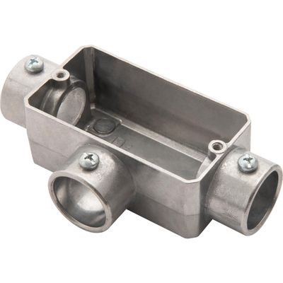 Condulete fixo 1/2" tipo "T" - sem tampa / sem rosca / sem pintura