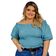 BLUSA  PLUS SIZE DOLCE SEDUTTI CROPPED ELASTEX MARICOTA VERDE SERENO 48 / Verde