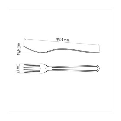 Kit 6 Garfo de mesa Inox Buzios - Tramontina