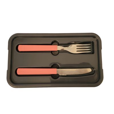 Marmita Fit Dupla 1,3L Rosa com Talher - Unitermi