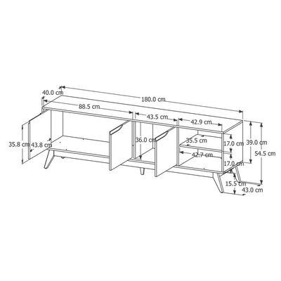 Rack Para Tv Jb Tucuma 1.8 Nature Com Off White - Moveis Jb