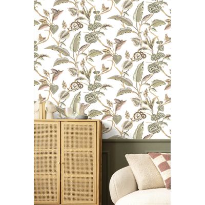 Papel de Parede Botany House Botânica Verde 15507