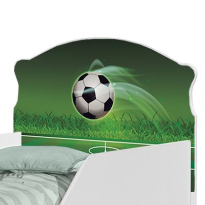 Mini Cama Infantil 153,2x79cm com Proteção Lateral Personagens Copa Futebol K02 - D'Rossi