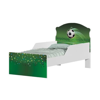 Mini Cama Infantil 153,2x79cm com Proteção Lateral Personagens Copa Futebol K02 - D'Rossi