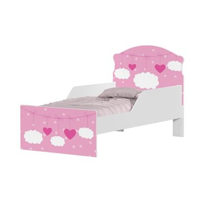 Mini Cama Infantil 153,2x79cm com Proteção Lateral Personagens Nuvem Menina K02 - D'Rossi