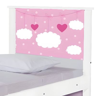 Cama Solteiro Infantil com Cama Auxiliar 195x96cm Personagens Nuvem Menina K02 - D'Rossi