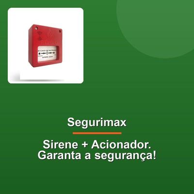Acionador Manual Segurimax Sirene 12v-24v