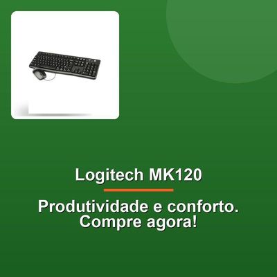 Teclado Mouse Logitech Usb Preto