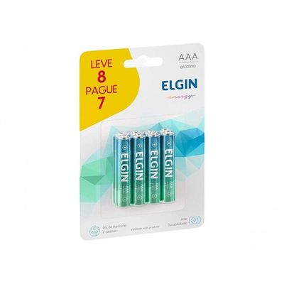 Pilha Alcalina Aaa Elgin Pague 7 Leve 8